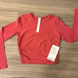 All It Takes Long Sleeve Nulu Size 6 BRAND NEW VNTR Pink Lululemon